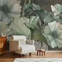 Papier peint panoramique de la feuille de lotus