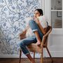 Monochrome Botanical Plants Chinoiserie Wallpaper Mural