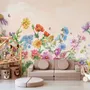 Cute Kids Nursery Floral Garden Wallpaper Mural