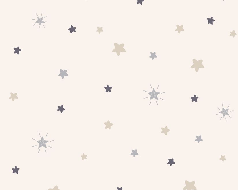Soft Colorful Shining View Stars for Nursery Wallpaper Mural