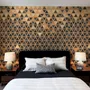 Geometric Triangle Shape Wood Texture Effect Wall Mural 