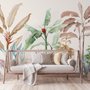 Colorful Tropical Banana Tree Wallpaper Mural