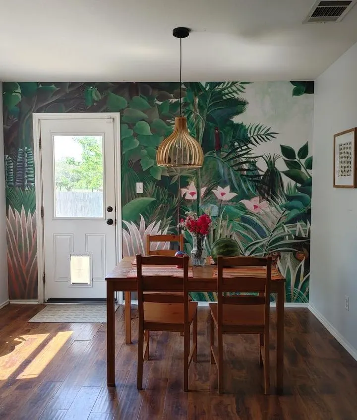 Exotic Forest Painting Landscape Wallpaper Mural