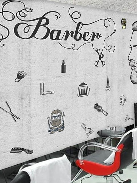 Fototapete Charcoal Barbershop und Haarschnitt