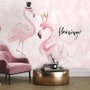 Powder Pink Flamingo Wallpaper Mural