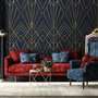 Papier peint panoramique lignes géométriques art déco luxe