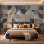 Retro Abstract Geometric Shapes Wallpaper Mural