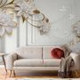 Lily Floral with Abstract Corridor Wallpaper Mural