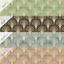 Moderne Eau De Nil Art Deco Goldene Linien Fototapete