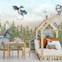 Kids Dragons Fairytale Cute Prince and Princess Wallpaper Mural