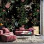 Dark Botanical Plants with Animals Wallpaper Mural