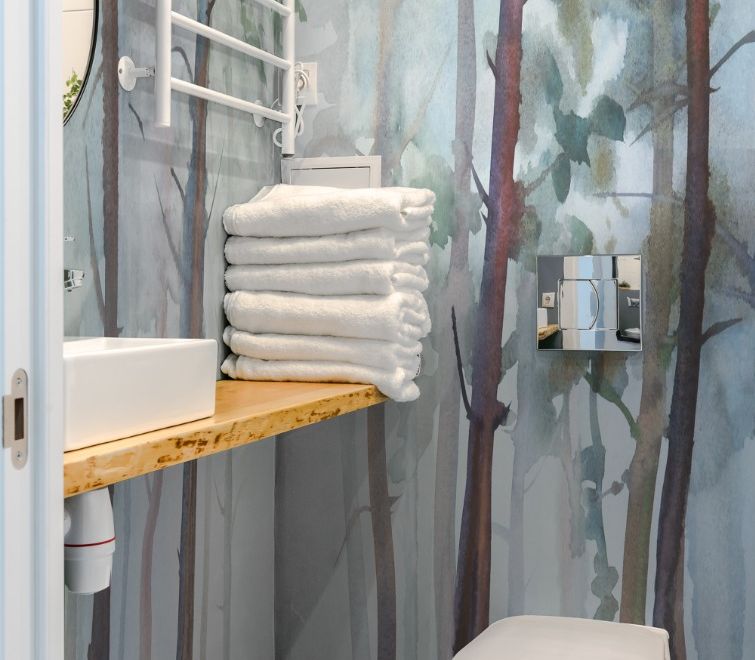 Watercolor Trees Wallpaper Mural