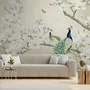 Peacock with Magnolia Blossom Wallpaper Mural