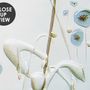 Oil Painting Blue Poppy Flowers Wallpaper Mural