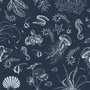 Sea Life Drawing Art Underwater Papier peint panoramique panoramique