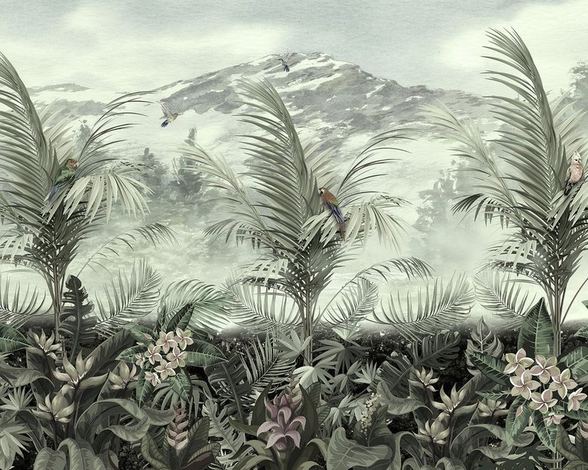 Vintage Tropical Forest Wallpaper Mural