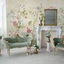 Papier peint panoramique floral Chinoiserie coloré