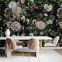 Dark Botanical Soft Floral Wallpaper Mural