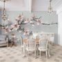 3D Look Pink Magnolia Blossom Wallpaper Mural