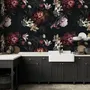 Realistic Dark Peony Floral Bouquet Wallpaper Mural