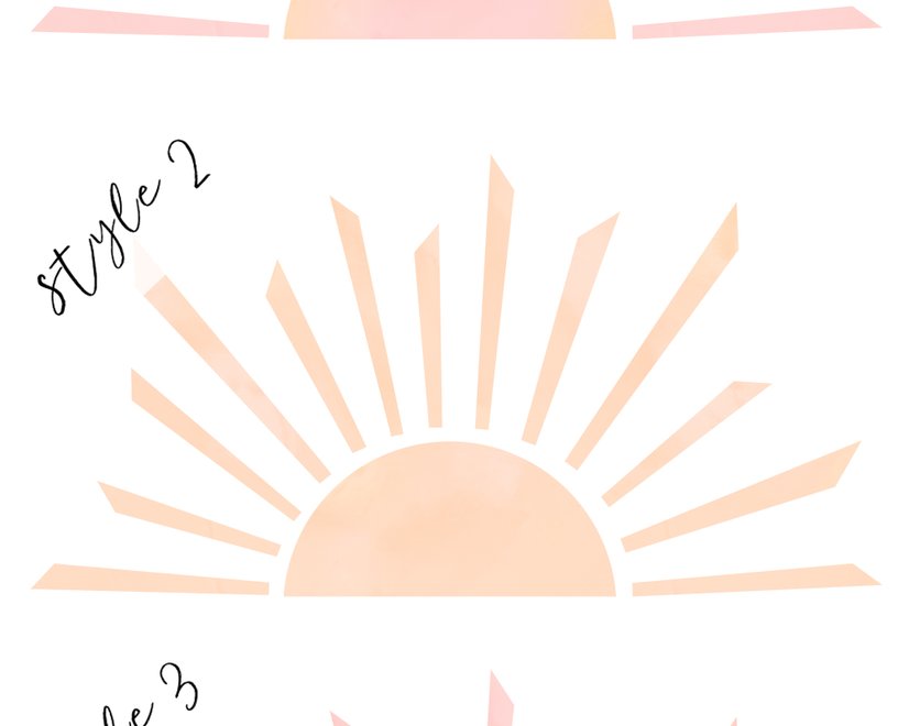 Soft Tones Sun Wall Decal Sticker