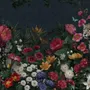 Elegante tropische botanische Blumen- und Leoparden-Fototapete