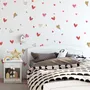 Cute Watercolor Hearts Wall Decal Sticker