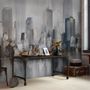 Papier peint aquarelle paysage New York