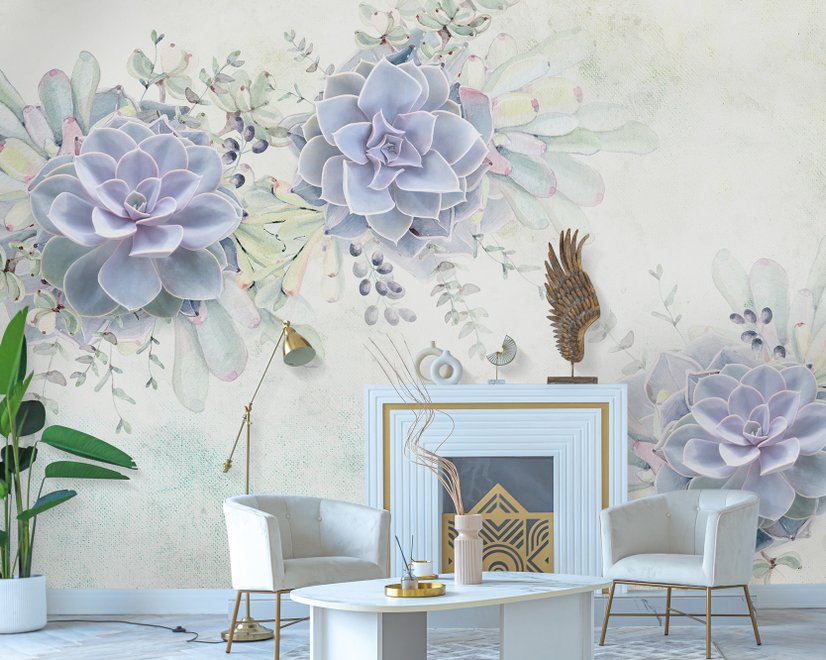 Elegant Petal Floral Wallpaper Mural