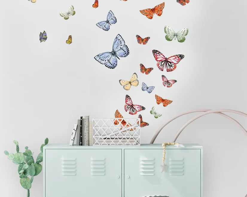 Colorful Butterflies Wall Decal Sticker