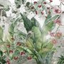 Nostalgische Waldlandschaft mit bunten Blumen Fototapete