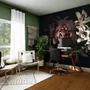Dark Floral Bouquet with Red Peony and Lily Wallpaper Mural