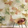 Bunte Ginkgo-Blattmuster Fototapete