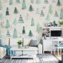 Nostalgic Tree Pattern Wallpaper Mural