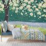 Watercolor Forest with Peach Blossom Wallpaper Mural