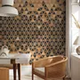 Geometric Triangle Shape Wood Texture Effect Wall Mural 