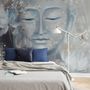 Vintage Buddha mit Lotus Blumen Fototapete