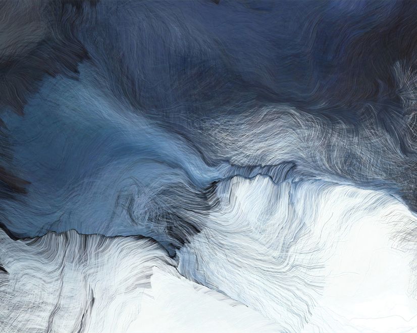 Abstract Dark Blue Brush Wallpaper Mural