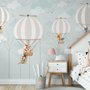 Hot Air Balloons with Animals Wallpaper Mural