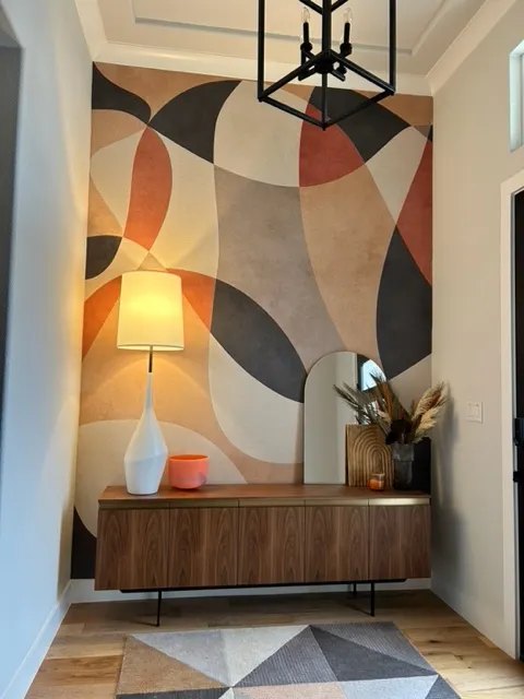 Boho Geometric Abstract Art Wallpaper Mural