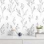 Minimal and Modern Field Plants Art Wallpaper Mural