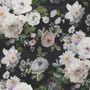 Dark Floral and White Peony Blossoms Wallpaper Mural