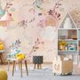 Nursery Cute Clouds with Leafs Wallpaper Mural