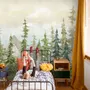 Watercolor Pine Tree Kids Nursery Forest Wallpaper Mural
