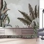 Vintage Tropical Leaf Wallpaper Mural