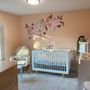 Nursery Pink White Peony Floral Bouquets Wall Decal Sticker