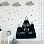 Kids Black Mountains and Dark Moon Wall Decal Sticker