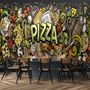 Papier peint panoramique de la pizza 