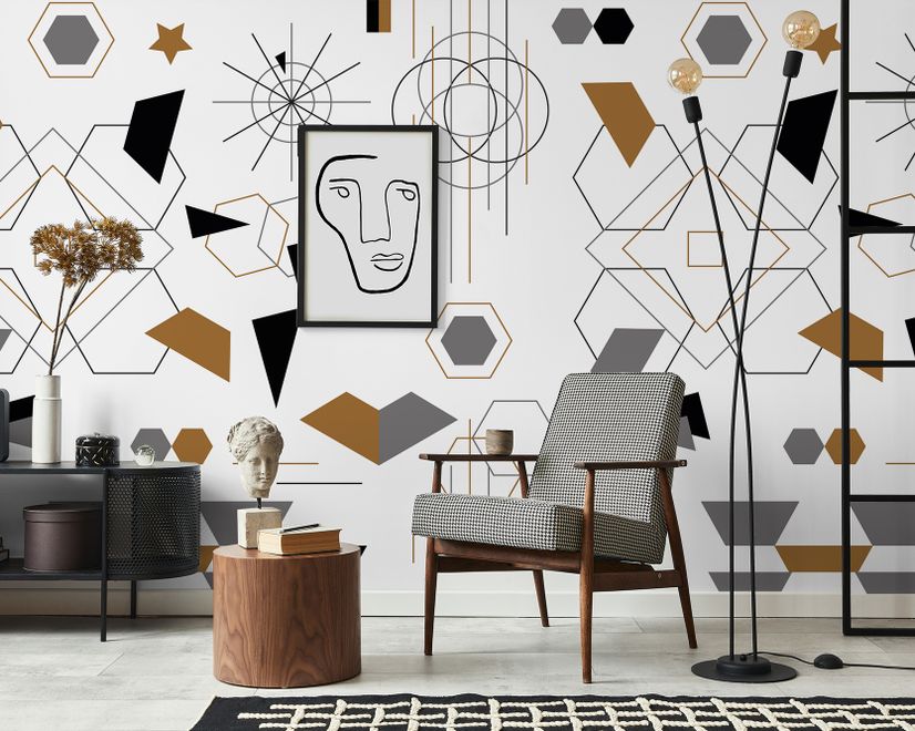 Geometric Shapes Wallpaper Mural