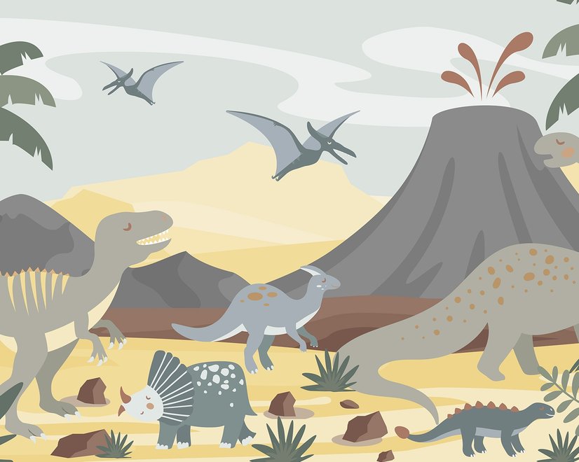 Kinder Fototapete Weiche Dinosaurier